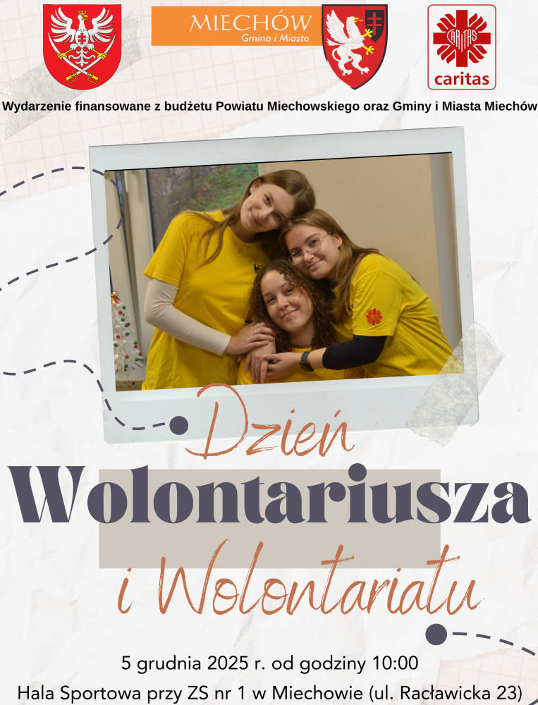 Plakat informujący o Dniu Wolontariusza i Wolontariatu